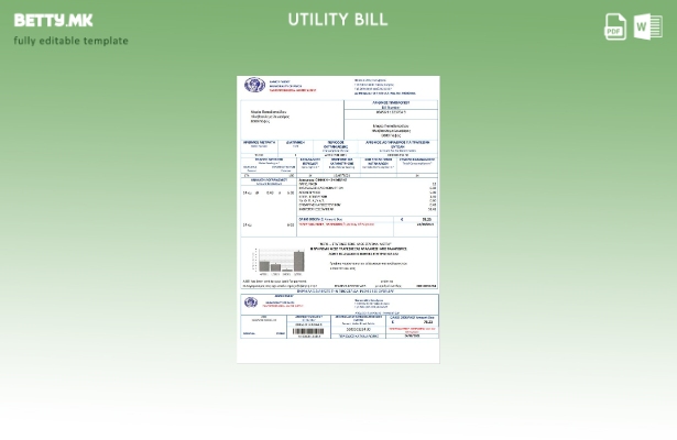 модерен стил Кипарски шаблон за комунални сметки за вода